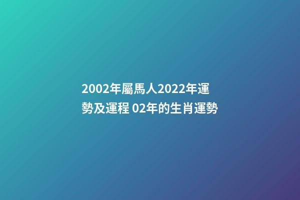 2002年屬馬人2022年運勢及運程 02年的生肖運勢-第1張-觀點-玄機派